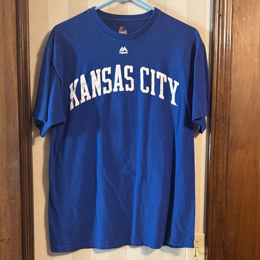 KC Royals Brett Majestic Blue Logo Tee